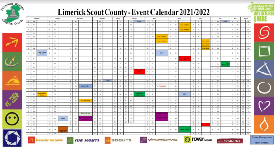 LSC Programme Calendar 2021/2022 Limerick Scout County